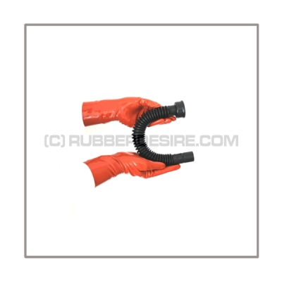 Gasmask-tube T20-D-FM highly flexible with length 20 cm = 8 inch and gasmask-connectorthread female to 22mm mediport female